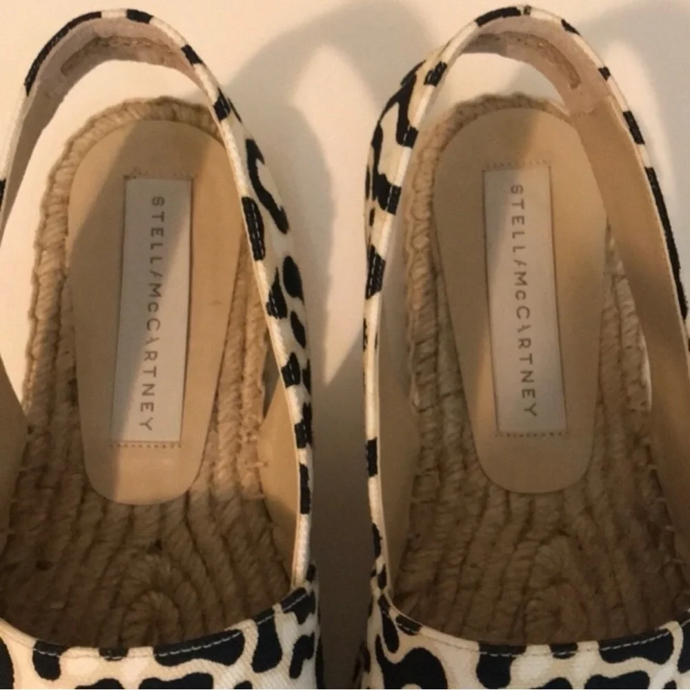 Stella McCartney Vegan Leopard Espadrille Sandals EU 35 Box